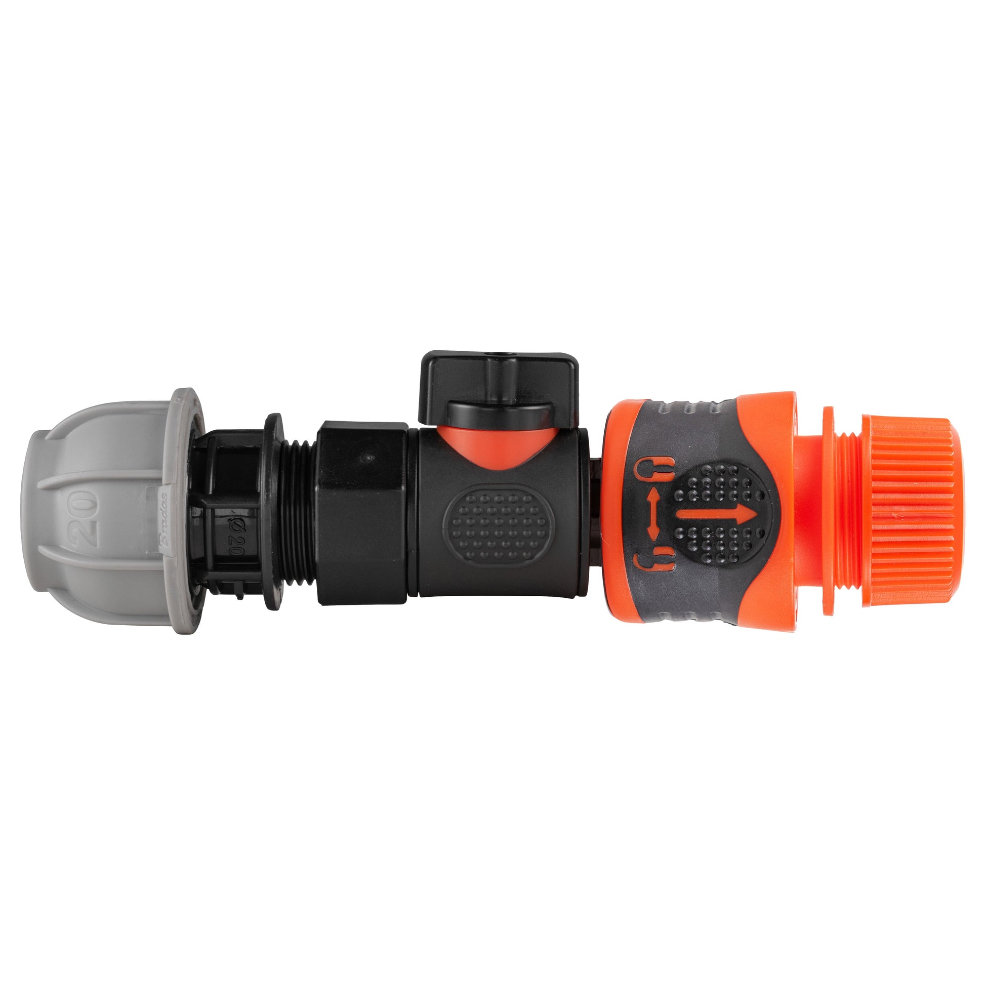 20mm MDPE Straight with BSPF-Quick Connect Valve & Hose Connector Lock - Best4Trade-Retail Garden watering