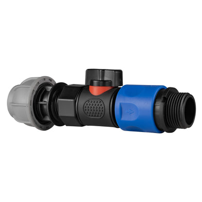20mm MDPE Straight with BSPF-Quick Connect Valve & Hose Connector 3/4" BSPM - Best4Trade-Retail Garden watering