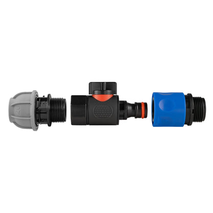 20mm MDPE Straight with BSPF-Quick Connect Valve & Hose Connector 3/4" BSPM - Best4Trade-Retail Garden watering