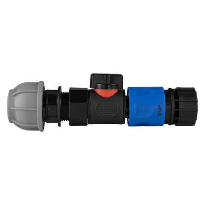 20mm MDPE Straight with BSPF-Quick Connect Valve & Hose Connector 3/4" BSPF - Best4Trade-Retail Garden watering