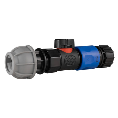 20mm MDPE Straight with BSPF-Quick Connect Valve & Hose Connector 3/4" BSPF - Best4Trade-Retail Garden watering