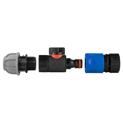20mm MDPE Straight with BSPF-Quick Connect Valve & Hose Connector 3/4" BSPF - Best4Trade-Retail Garden watering