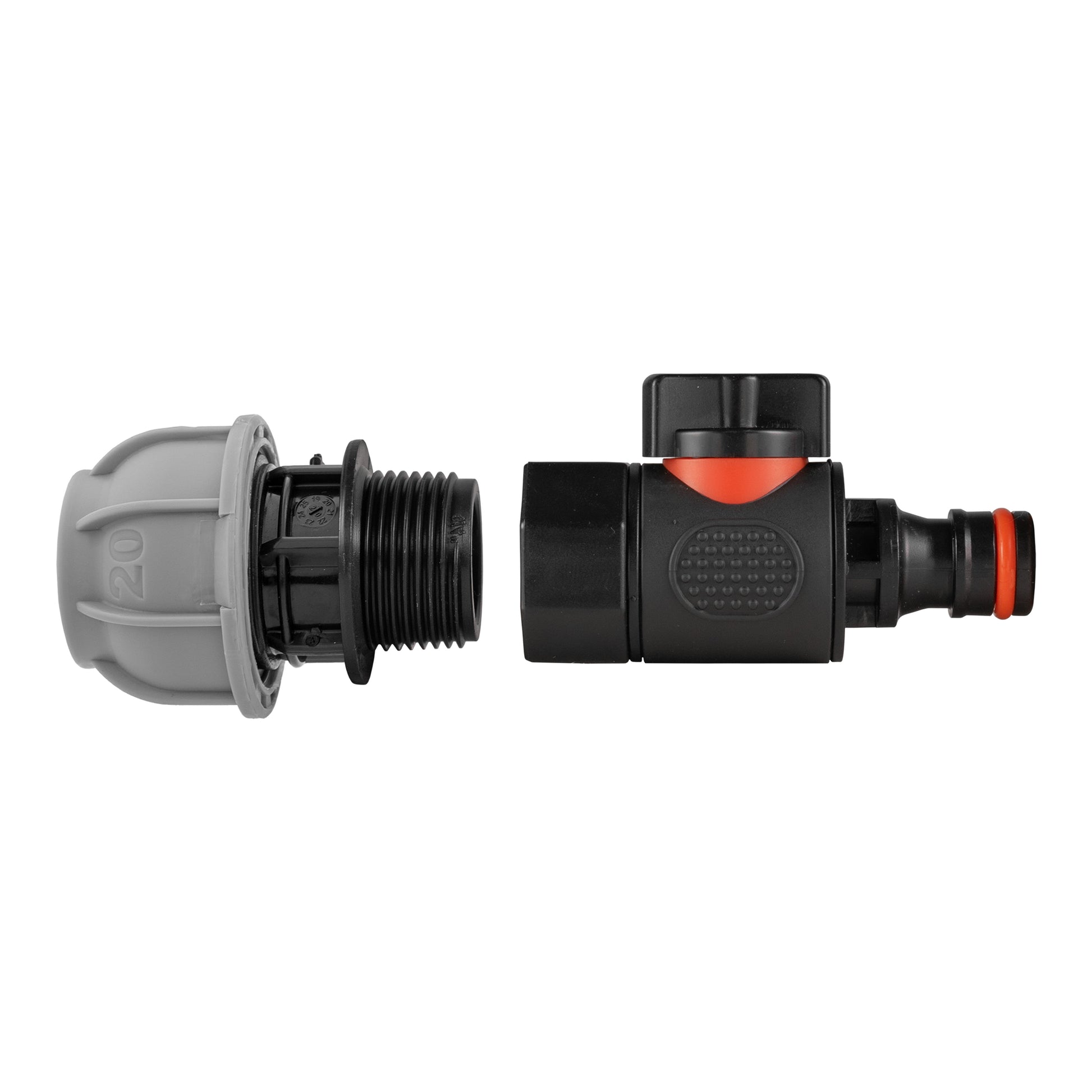 20mm MDPE Straight with BSPF Thread-Quick Connect Male Valve - Best4Trade-Retail Garden watering
