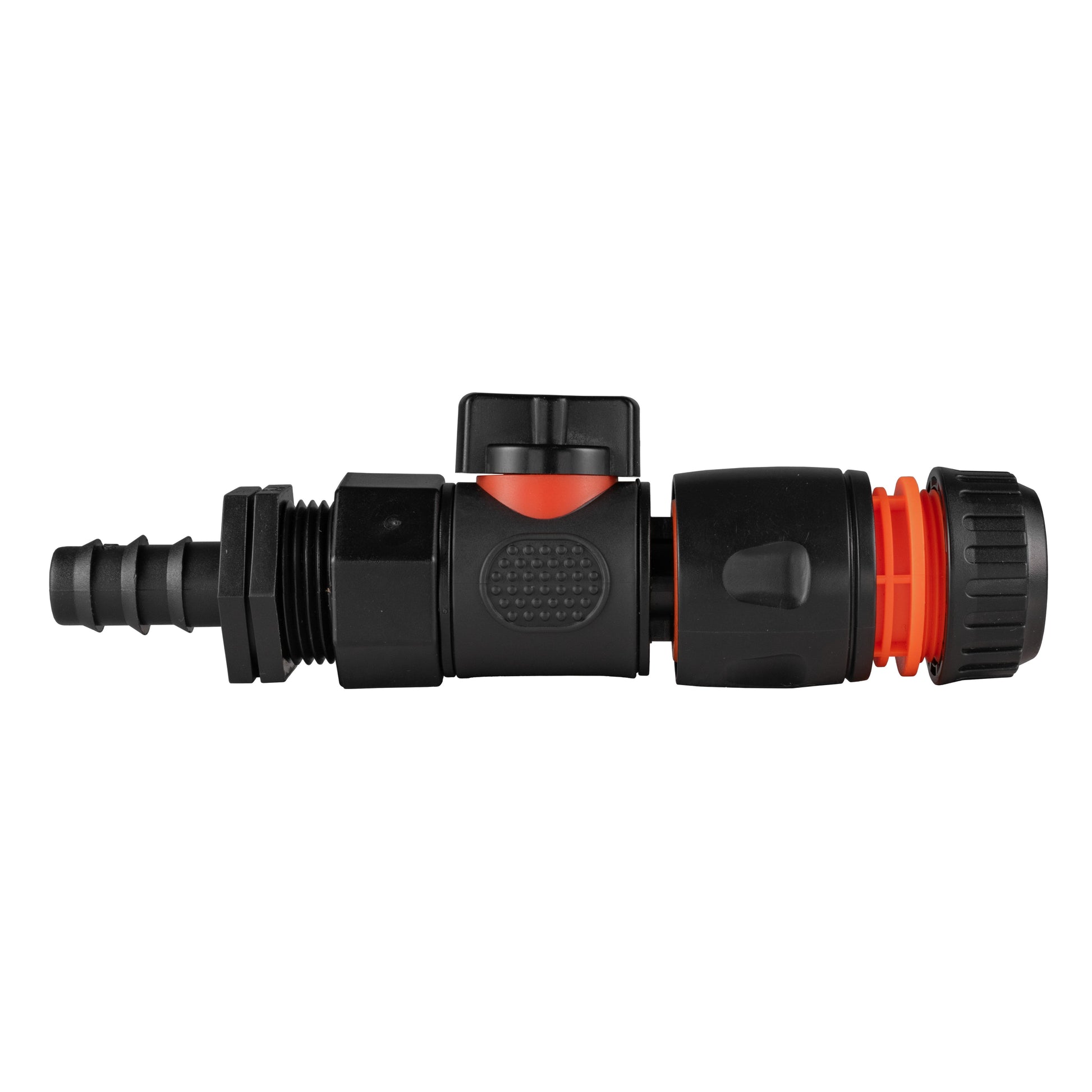 16mm Barbed Straight with BSPF-Quick Connect Valve & Hose Connector Black - Best4Trade-Retail Garden watering