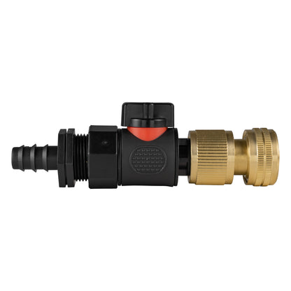 16mm Barbed Straight with BSPF-Quick Connect Valve & Hose Connector Brass - Best4Trade-Retail Garden watering