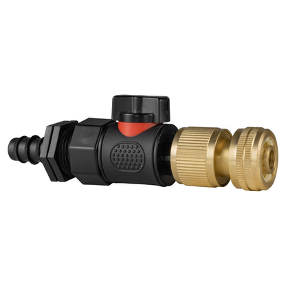 16mm Barbed Straight with BSPF-Quick Connect Valve & Hose Connector Brass - Best4Trade-Retail Garden watering