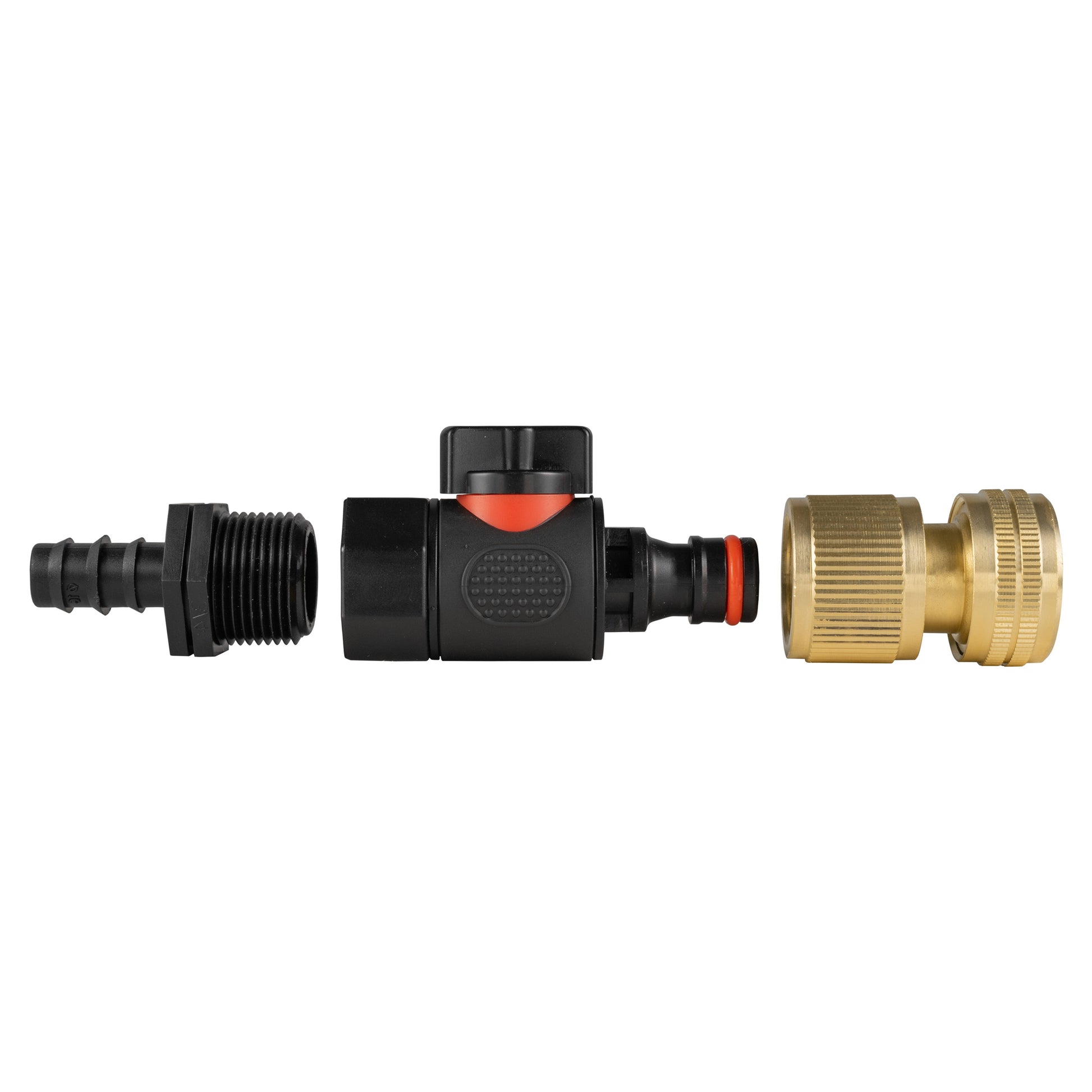 16mm Barbed Straight with BSPF-Quick Connect Valve & Hose Connector Brass - Best4Trade-Retail Garden watering