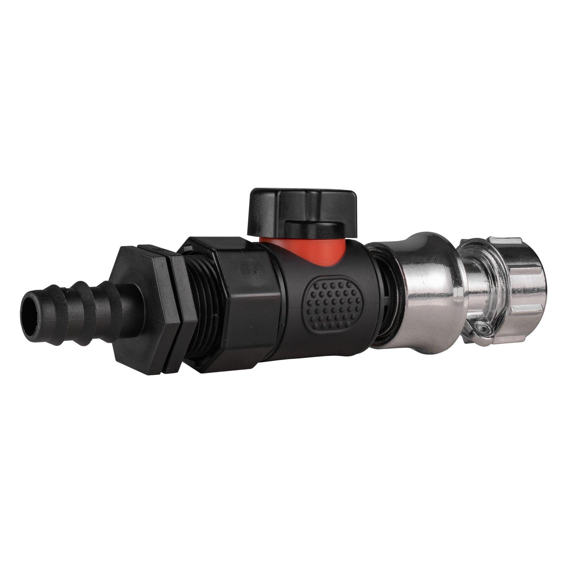 16mm Barbed Straight with BSPF-Quick Connect Valve & Hose Connector Zinc - Best4Trade-Retail Garden watering