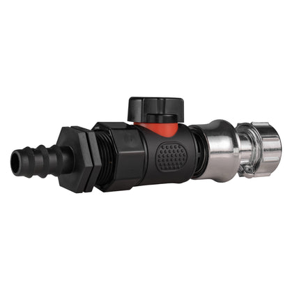 16mm Barbed Straight with BSPF-Quick Connect Valve & Hose Connector Zinc - Best4Trade-Retail Garden watering