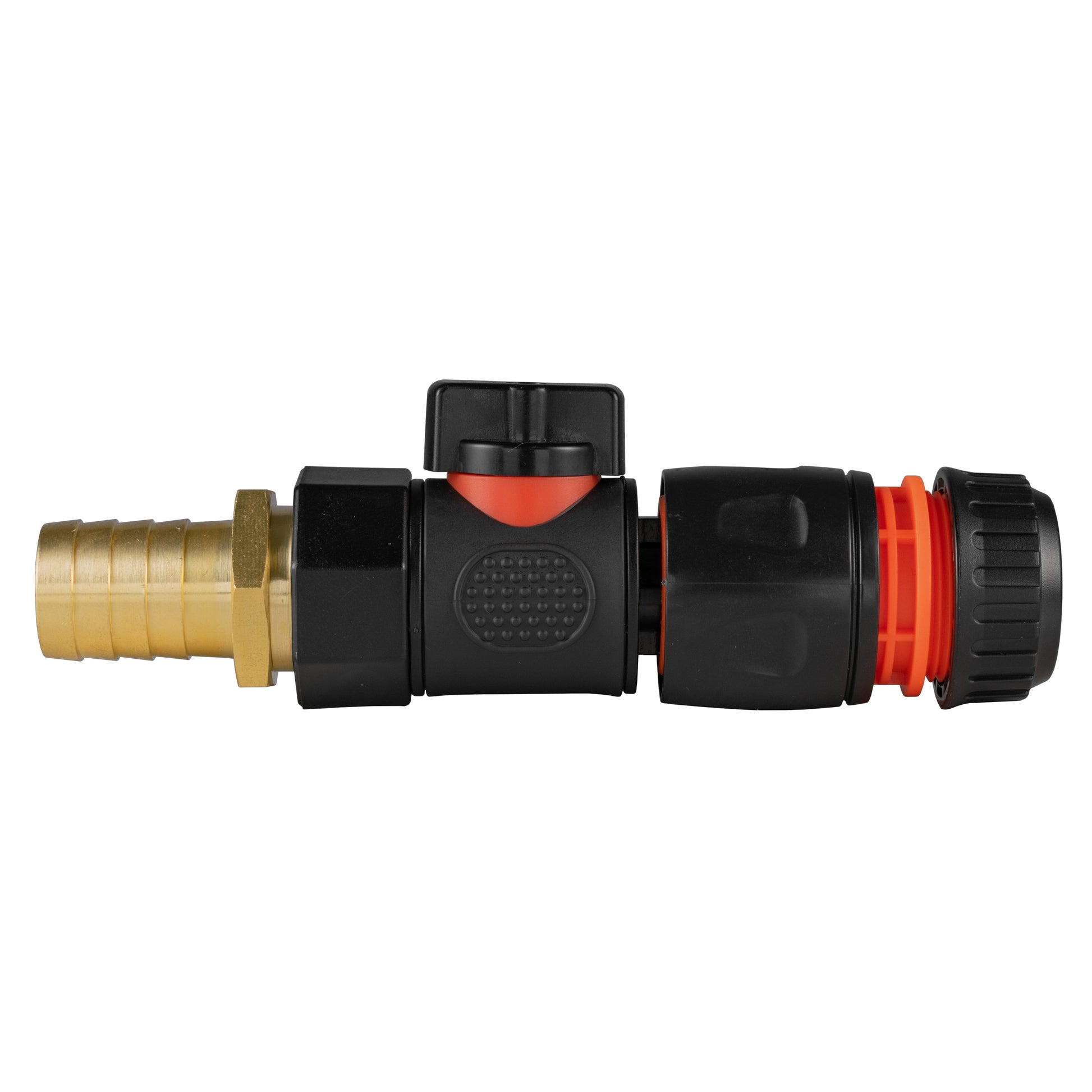 19mm Brass Barb with BSPF-Quick Connect Valve & Hose Connector Black - Best4Trade-Retail Garden watering