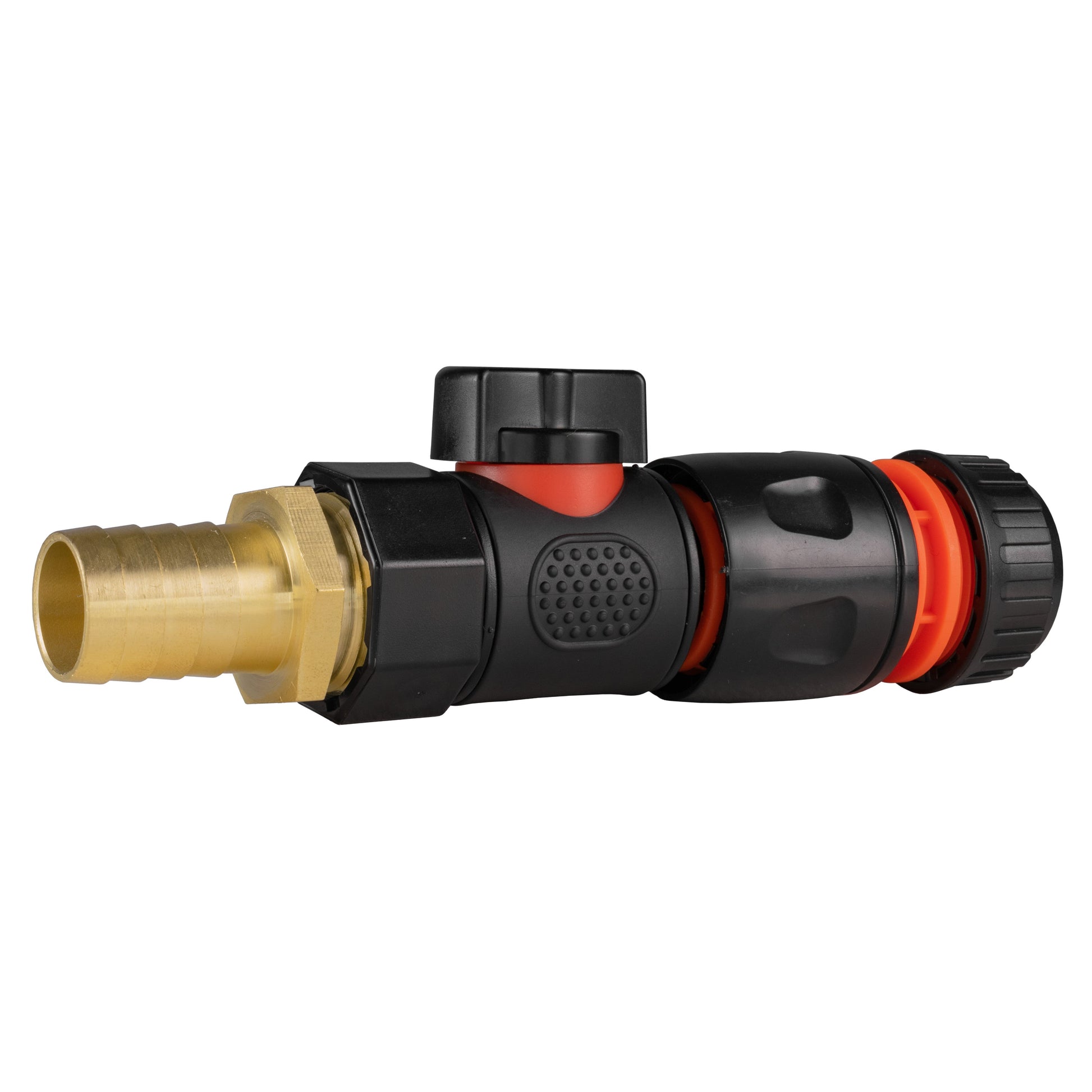 19mm Brass Barb with BSPF-Quick Connect Valve & Hose Connector Black - Best4Trade-Retail Garden watering