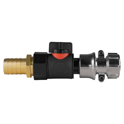 19mm Brass Barb with BSPF-Quick Connect Valve & Hose Connector Zinc - Best4Trade-Retail Garden watering