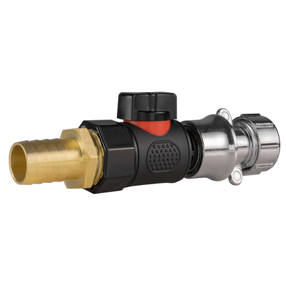19mm Brass Barb with BSPF-Quick Connect Valve & Hose Connector Zinc - Best4Trade-Retail Garden watering