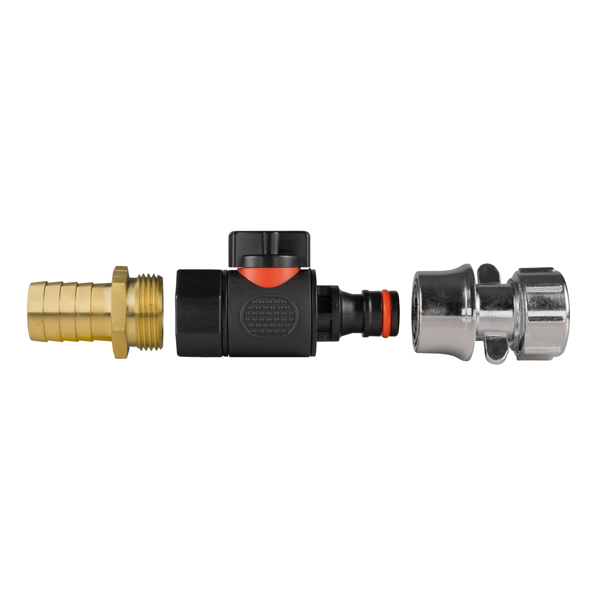 19mm Brass Barb with BSPF-Quick Connect Valve & Hose Connector Zinc - Best4Trade-Retail Garden watering