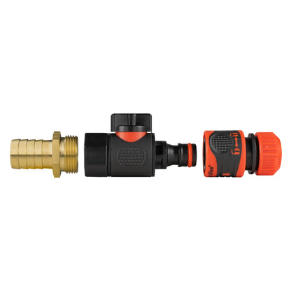 19mm Brass Barb with BSPF-Quick Connect Valve & Hose Connector Lock - Best4Trade-Retail Garden watering