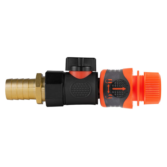 19mm Brass Barb with BSPF-Quick Connect Valve & Hose Connector Lock - Best4Trade-Retail Garden watering