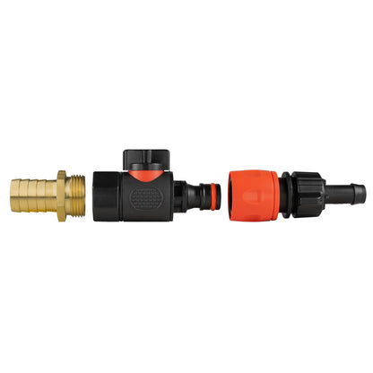 19mm Brass Barb with BSPF-Quick Connect Valve & Hose Connector 16mm Barb - Best4Trade-Retail Garden watering