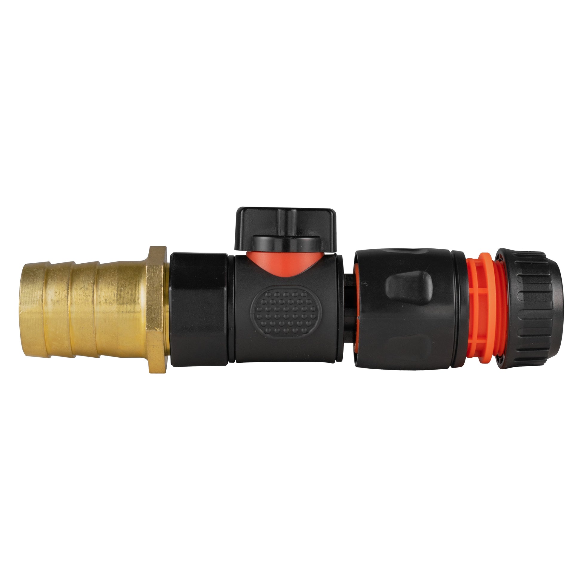 25mm Brass Barb with BSPF-Quick Connect Valve & Hose Connector Black - Best4Trade-Retail Garden watering