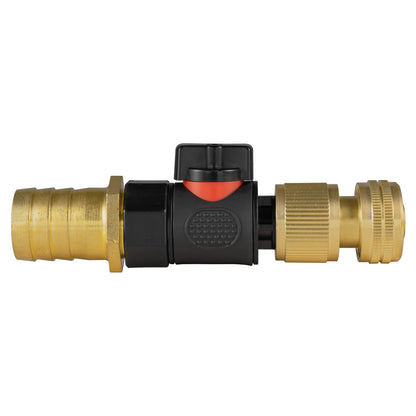 25mm Brass Barb with BSPF-Quick Connect Valve & Hose Connector Brass - Best4Trade-Retail Garden watering