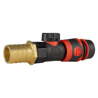 25mm Brass Barb with BSPF-Quick Connect Valve & Hose Connector Black Soft - Best4Trade-Retail Garden watering