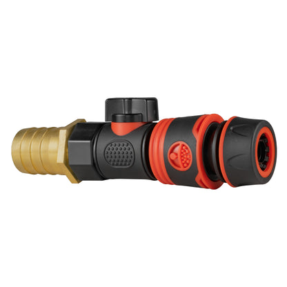 25mm Brass Barb with BSPF-Quick Connect Valve & Hose Connector Black Soft - Best4Trade-Retail Garden watering