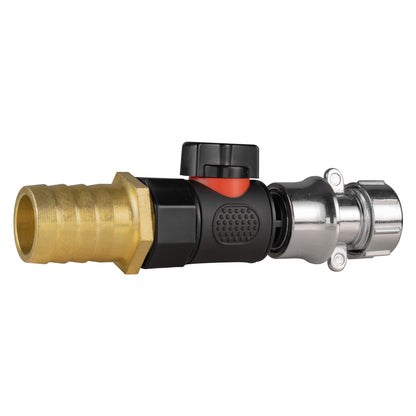 25mm Brass Barb with BSPF-Quick Connect Valve & Hose Connector Zinc - Best4Trade-Retail Garden watering
