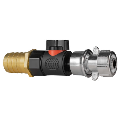 25mm Brass Barb with BSPF-Quick Connect Valve & Hose Connector Zinc - Best4Trade-Retail Garden watering
