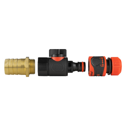 25mm Brass Barb with BSPF-Quick Connect Valve & Hose Connector Lock - Best4Trade-Retail Garden watering