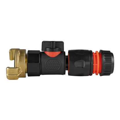 Geka Type Connector with BSPF-Quick Connect Valve & Hose Connector Black - Best4Trade-Retail Garden watering