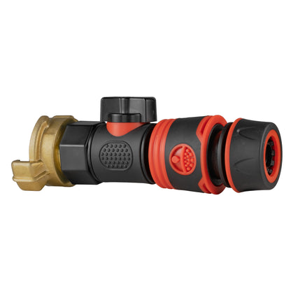 Geka Type Connector with BSPF-Quick Connect Valve & Hose Connector Black Soft - Best4Trade-Retail Garden watering