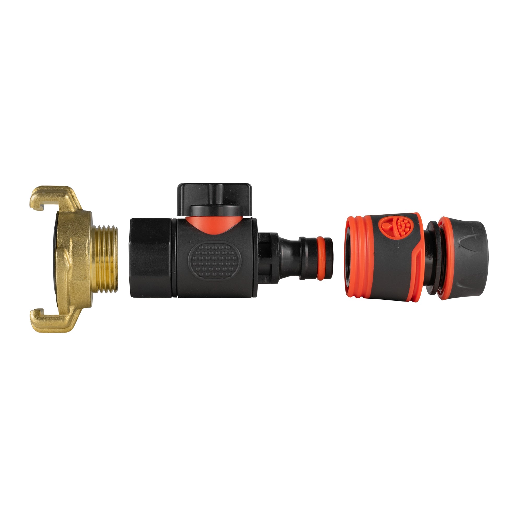 Geka Type Connector with BSPF-Quick Connect Valve & Hose Connector Black Soft - Best4Trade-Retail Garden watering