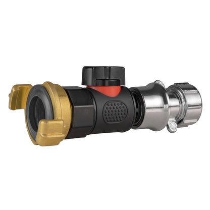 Geka Type Connector with BSPF-Quick Connect Valve & Hose Connector Zinc - Best4Trade-Retail Garden watering
