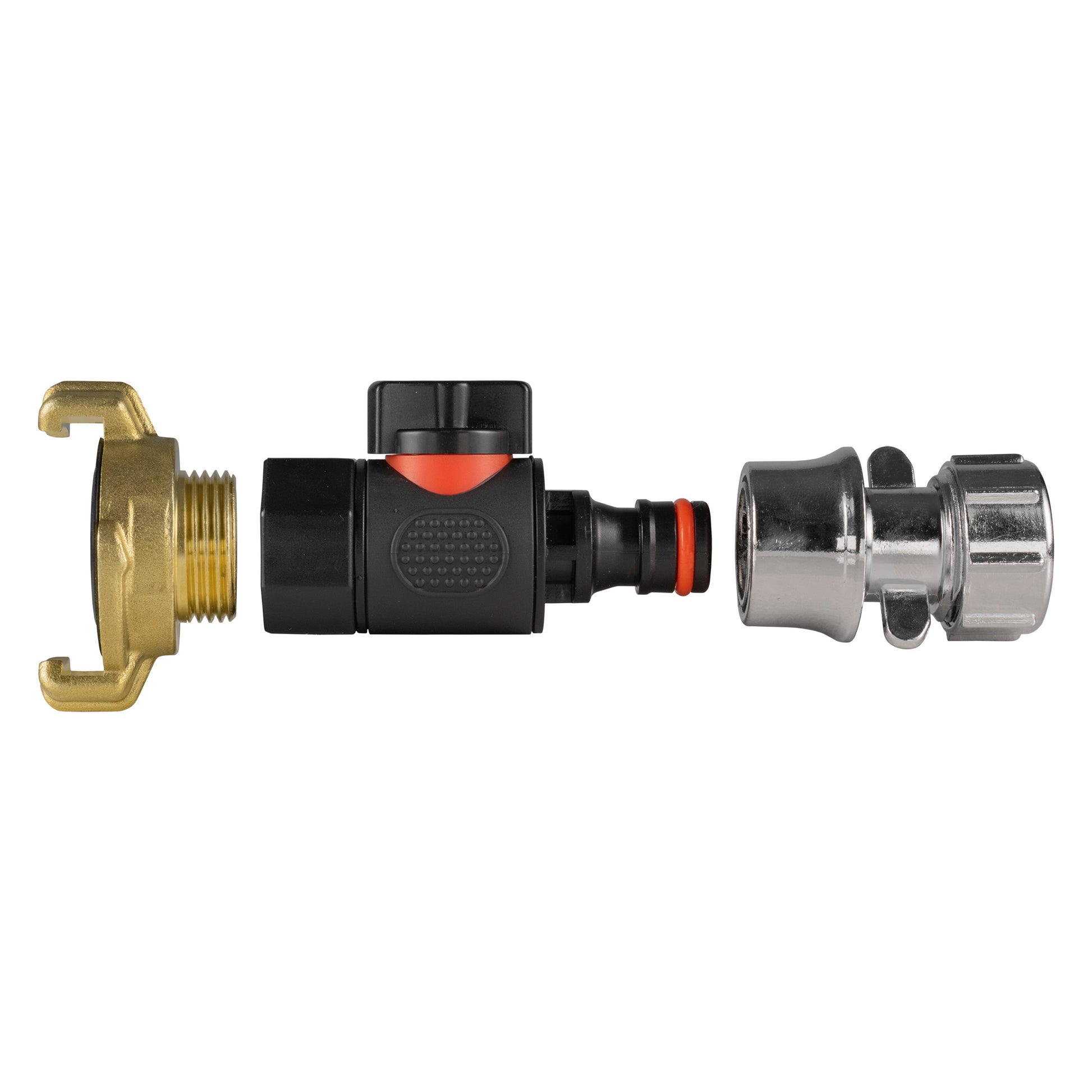Geka Type Connector with BSPF-Quick Connect Valve & Hose Connector Zinc - Best4Trade-Retail Garden watering