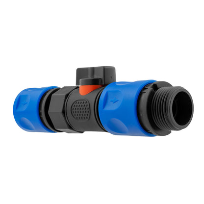 BSPF-Quick Connect Male Valve with 2 x Hose Connectors 3/4" BSPM - Best4Trade-Retail Garden watering