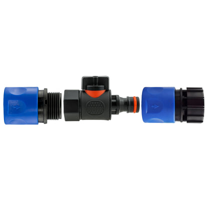 Hose Connector Blue with BSPF- Quick Connect Valve & Hose Connector 3/4" BSPF - Best4Trade-Retail Garden watering
