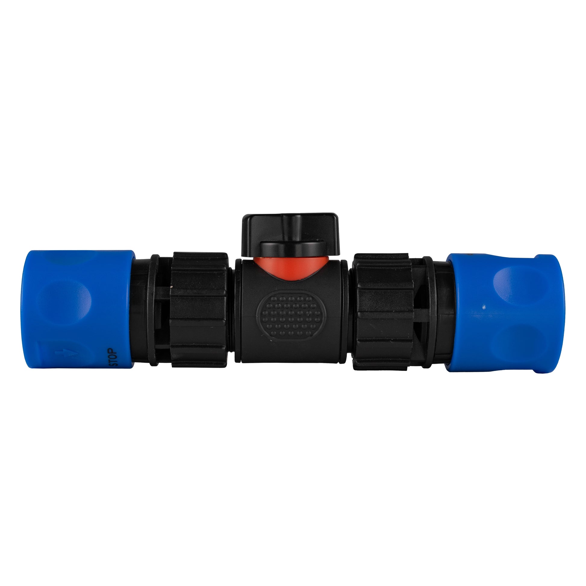 In-Line BSPM Valve with 2 x Hose Connectors Blue - Best4Trade-Retail Garden watering