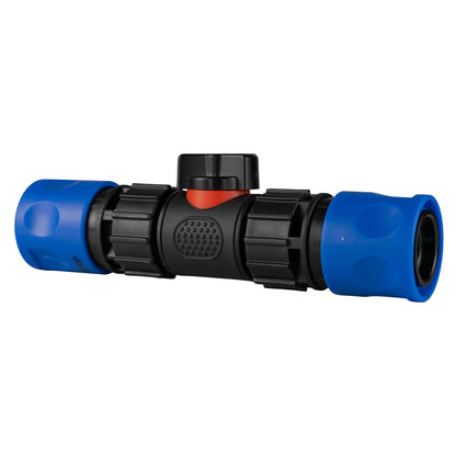 In-Line BSPM Valve with 2 x Hose Connectors Blue - Best4Trade-Retail Garden watering