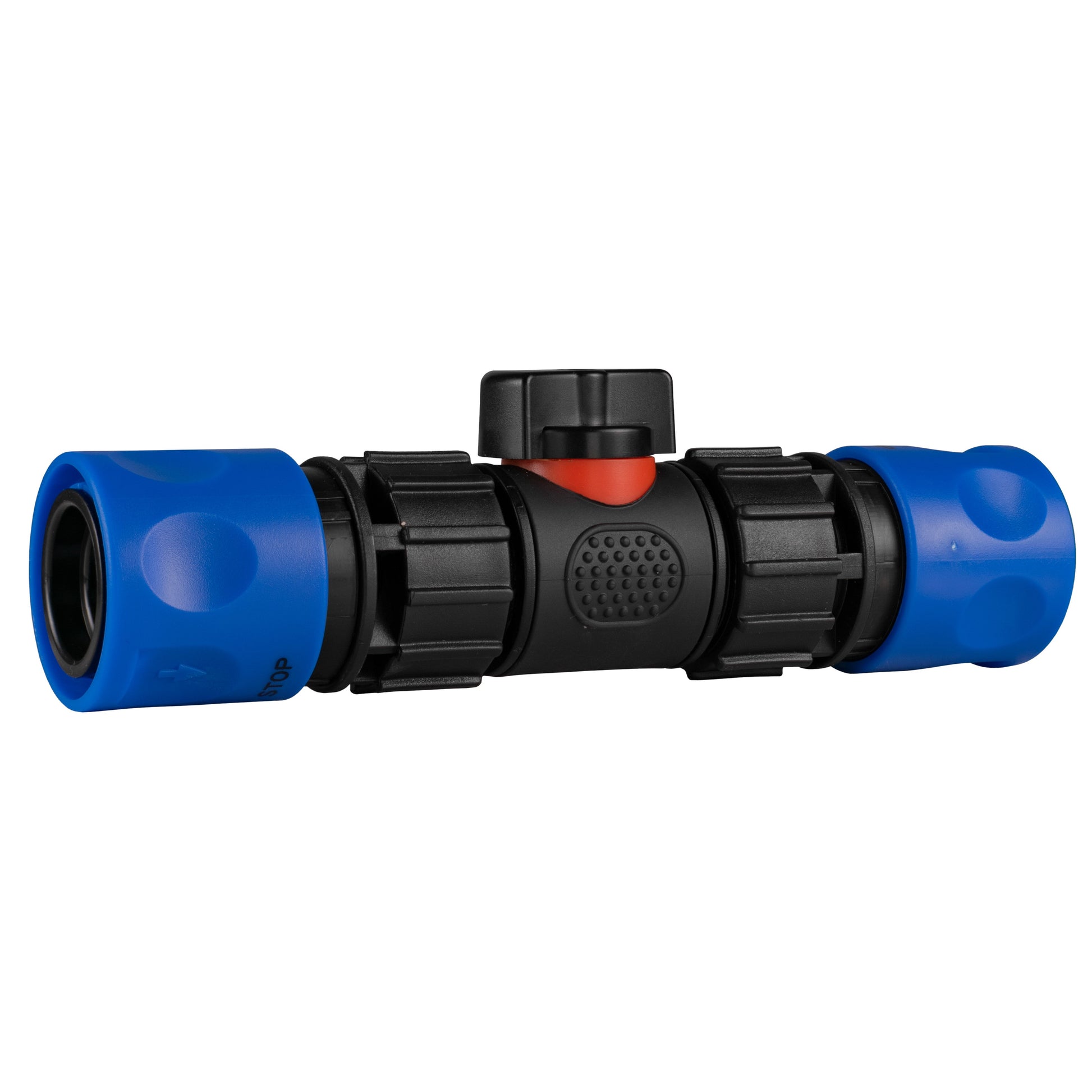 In-Line BSPM Valve with 2 x Hose Connectors Blue - Best4Trade-Retail Garden watering