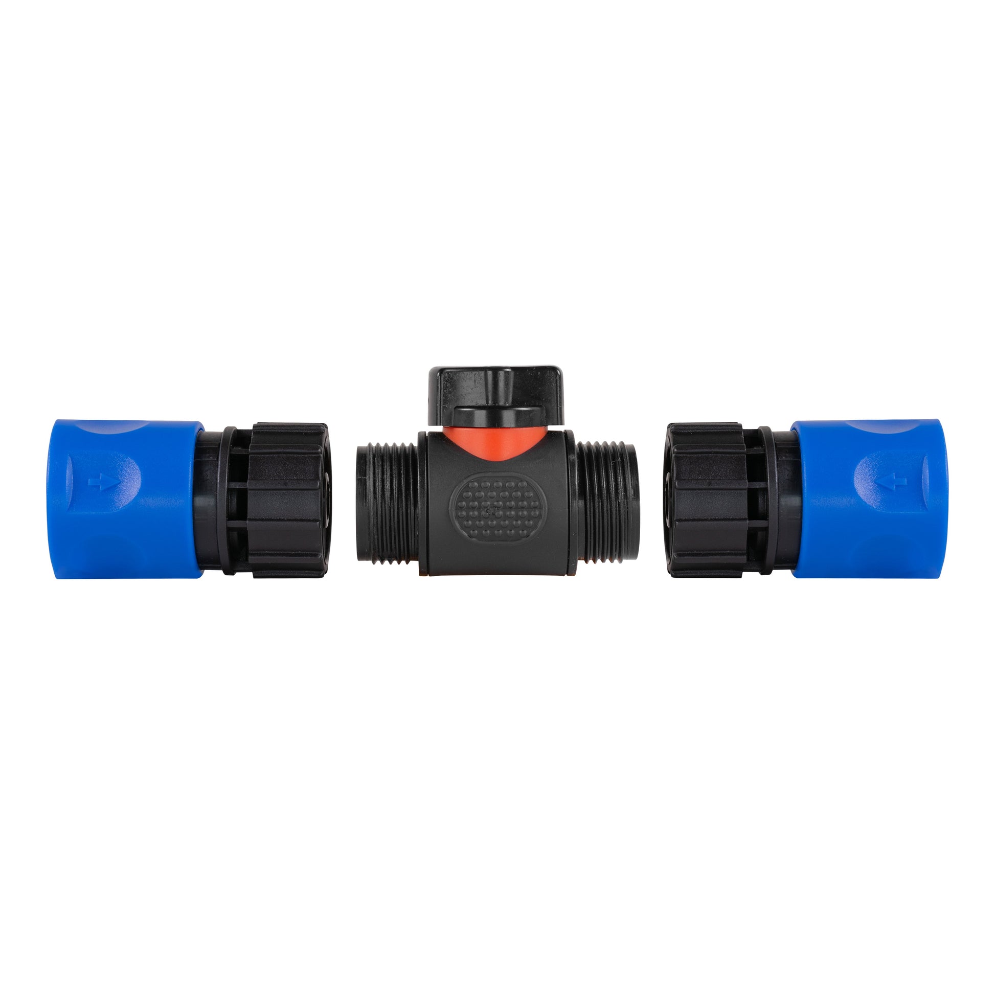 In-Line BSPM Valve with 2 x Hose Connectors Blue - Best4Trade-Retail Garden watering