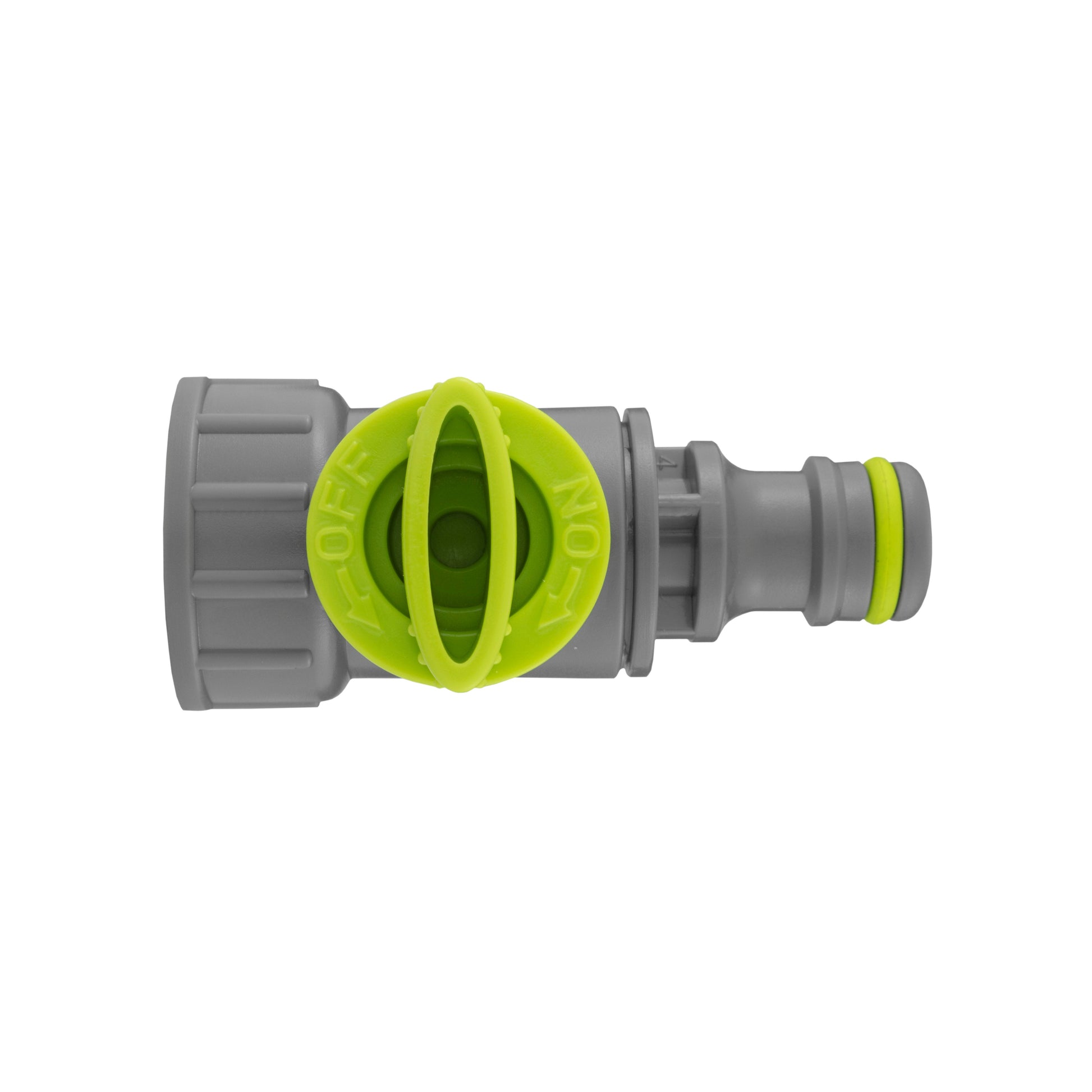 Tap Adapter with Valve ¾” BSPF – Snap-On Connector, Lime - Best4Trade-Retail Garden watering