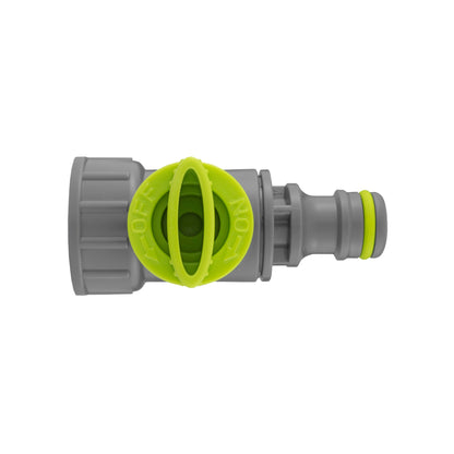 Tap Adapter with Valve ¾” BSPF – Snap-On Connector, Lime - Best4Trade-Retail Garden watering