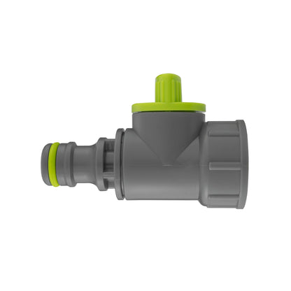 Tap Adapter with Valve ¾” BSPF – Snap-On Connector, Lime - Best4Trade-Retail Garden watering