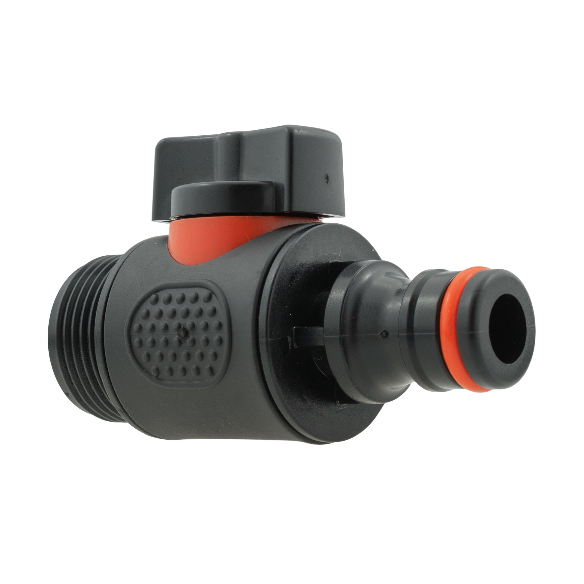 In Line Soft Touch Valve 3/4" BSPM to Male Black - Best4Trade-Retail Garden watering