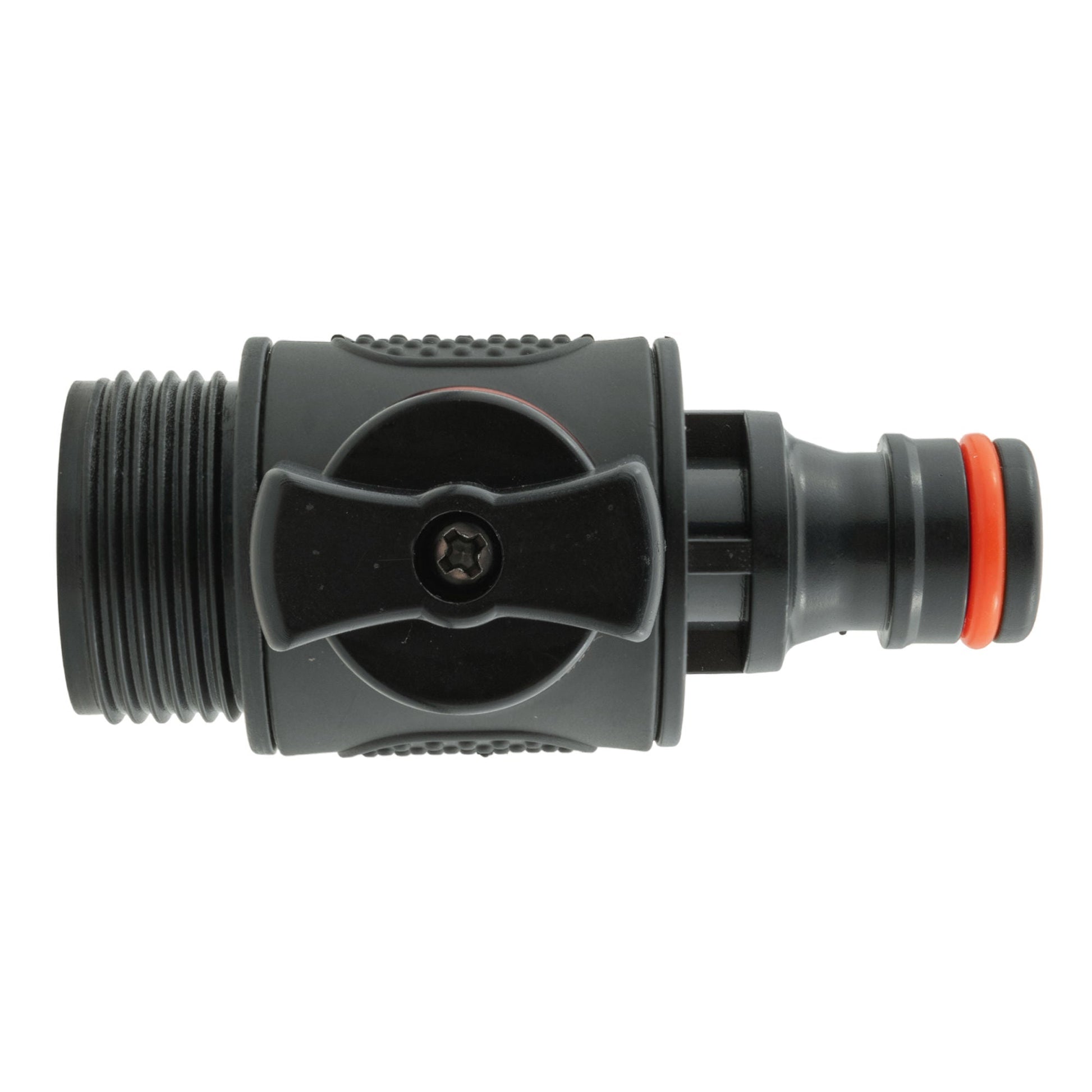 In Line Soft Touch Valve 3/4" BSPM to Male Black - Best4Trade-Retail Garden watering
