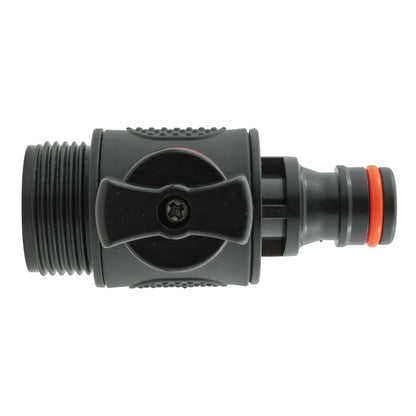 Wall Flange Kit 25mm MDPE + Valve with Male Quick Connector - Best4Trade-Retail Tech Hose & Fittings