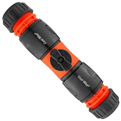 Cost Wise Snap On Male-Male In Line Valve Kit Black/Orange - Best4Trade-Retail Garden watering