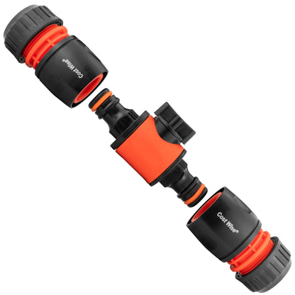 Cost Wise Snap On Male-Male In Line Valve Kit Black/Orange - Best4Trade-Retail Garden watering