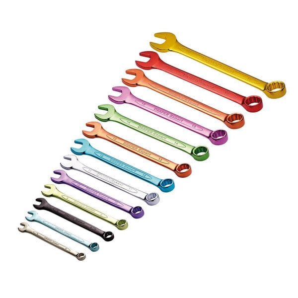 Draper HI-TORQ Metric Coloured Combination Spanner Set - (13 Pieces) - Draper