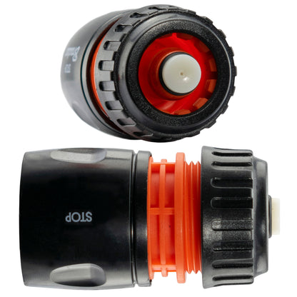 Hose Connectors Set With Nozzle Black/Orange - Best4Trade-Retail Garden watering