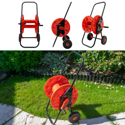 Hose Cart with Wheels for 60m 1/2" Garden Hose CW - Best4Trade-Retail Hose Reel
